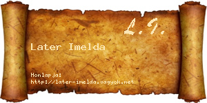 Later Imelda névjegykártya